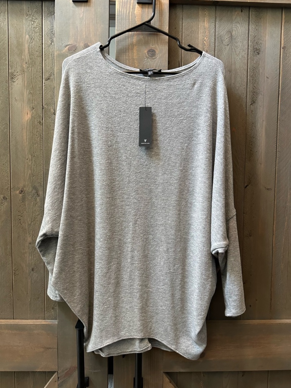 Lulus Gray Dolman Sleeve Sweater Top XL NWT - Picture 3 of 6